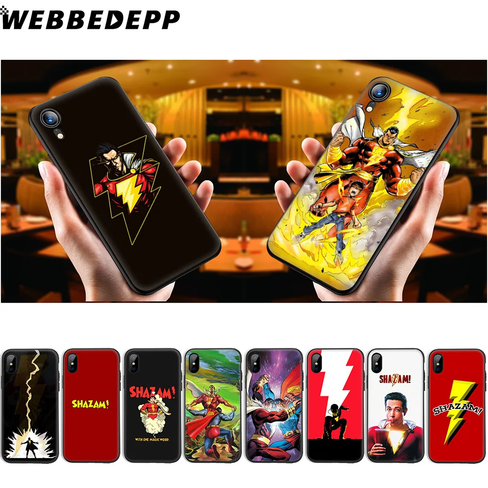 Мягкий силиконовый чехол WEBBEDEPP Shazam Superheroes для iPhone 11 Pro Xr Xs Max X или 10 8 7 6 6S Plus 5 5S SE Case |