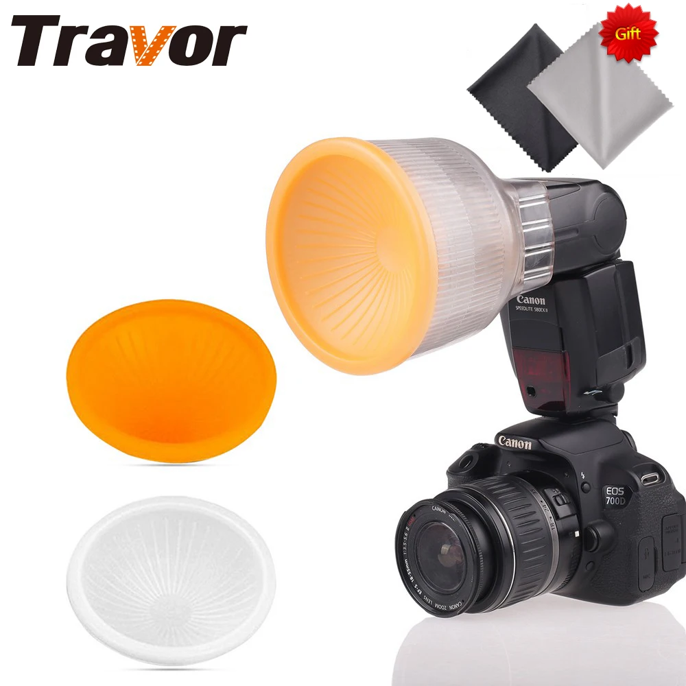 Travor Lambancy Dome Flash Diffuser for CANON 420EX 430EX SONY F36AM with 2pcs Microfiber Lens Cloth