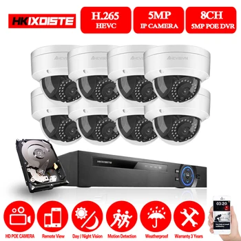 

HD 8CH NVR 5.0MP POE CCTV camera System Kit 5MP Indoor Outdoor Waterproof IP Camera POE home security Video Surveillance set Pri