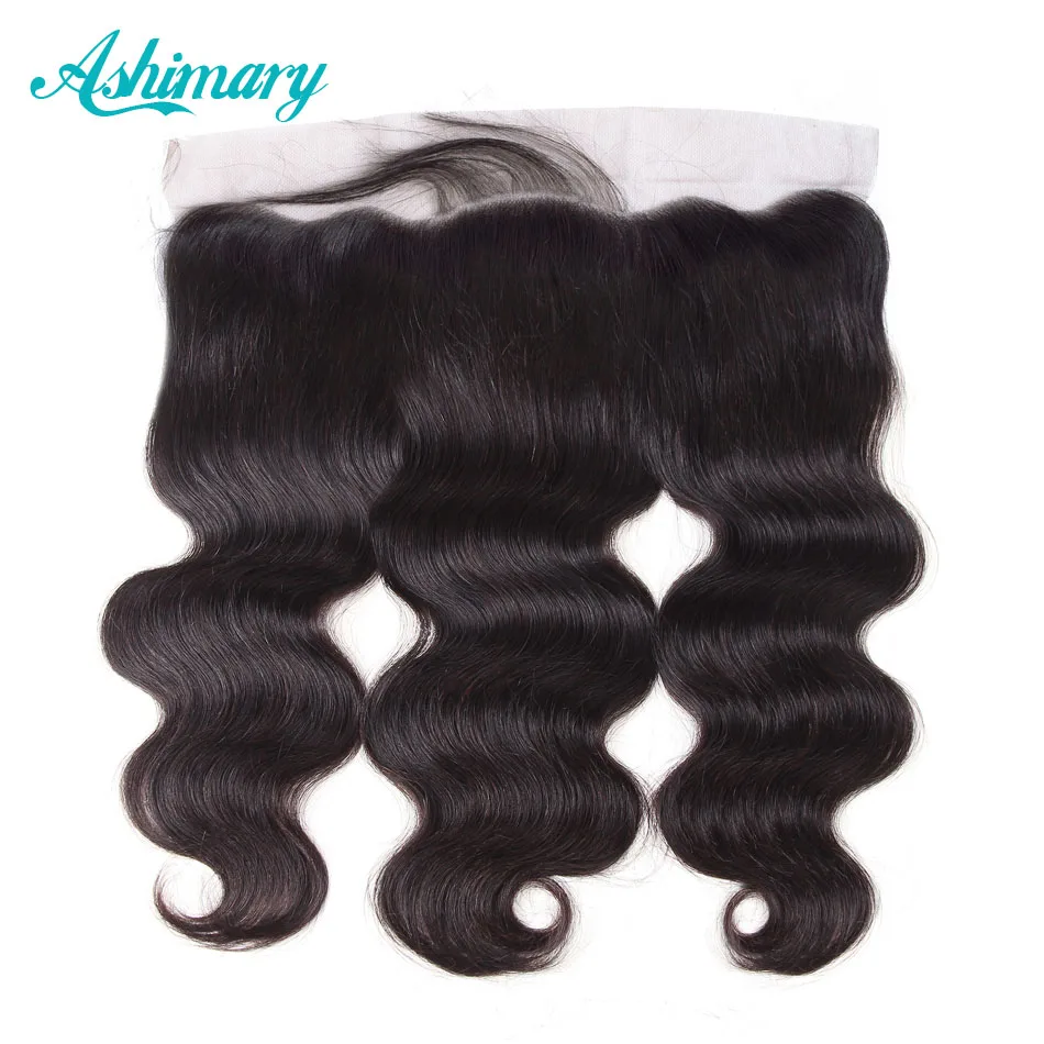 Ashimary Lace Frontal Closure with Bundles Brazilian Body Wave with Frontal Closure Remy Human Hair 3/4 Bundles with Frontal