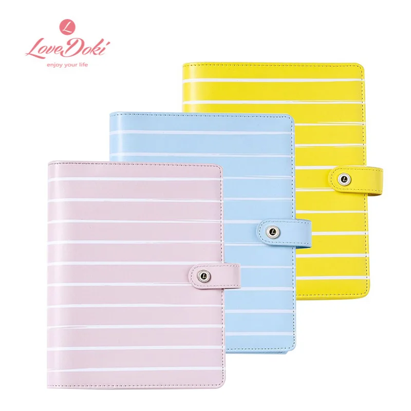 

Lovedoki 2018 Spring Yellow Pink Blue Notebook Personal Diary Macaron Planner 2018 Dokibook Notebook A5a6 Office School Supplies