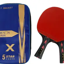 Новинка, Huieson, 2 шт., Модернизированная, 5 звезд, углеродная ракетка для настольного тенниса, набор, легкая, мощная ракетка для пинг-понга, с хорошим управлением