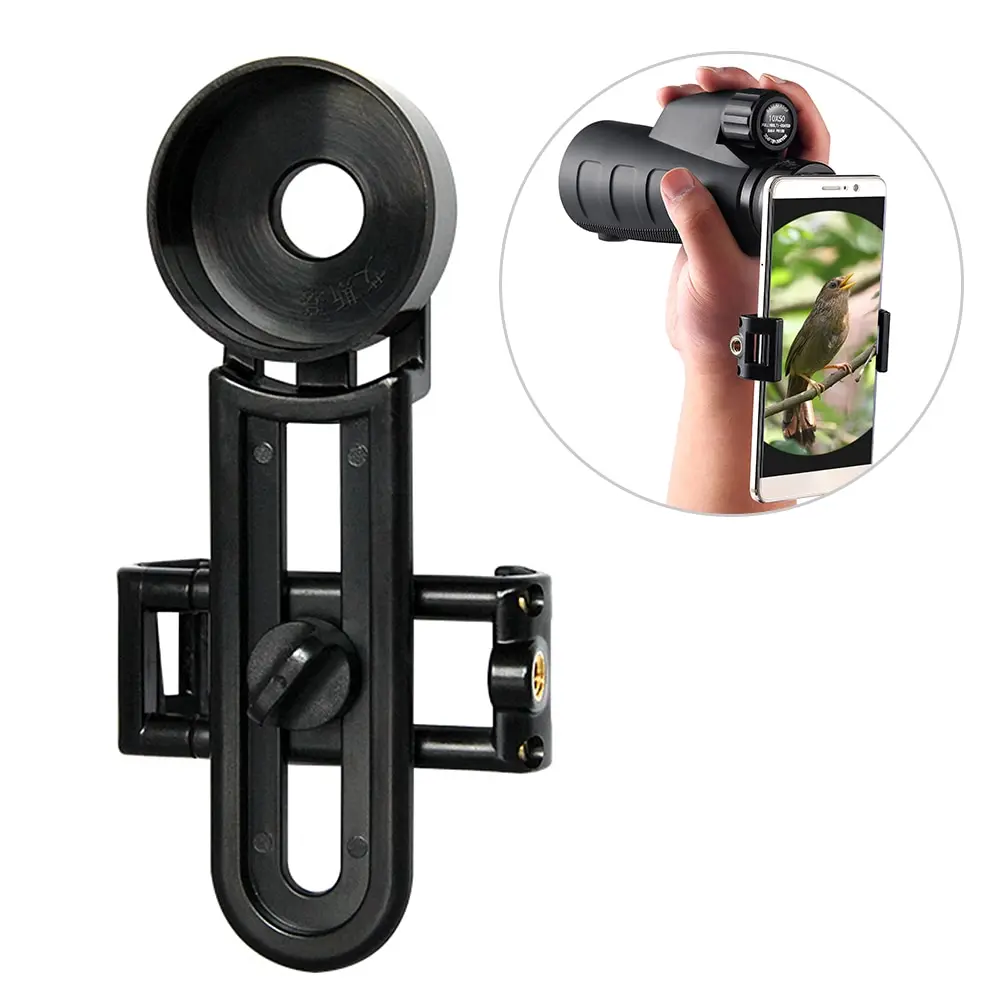 

Monocular Phone Holder Spotting Scope Phone Mount Adapter Mount Binocular Monocular Telescope Phone Support 36- 40.4MM Adapter