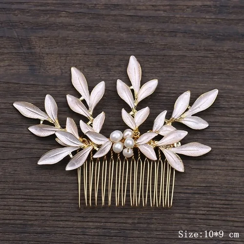 Bridal Pearl Hair Comb Wedding Accessories Rhinestone Flower Wedding Hair Comb Jewelry Wedding Hair Ornaments Bridal Headdress FS084