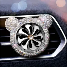 Освежитель автомобиля креативный шикарный Кристалл автомобильный выход вентиляторный освежитель воздуха Духи автомобиль-Стайлинг интерьер в авто аксессуары