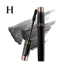 HENLICS 300 derece Ayarlanabilir fırça 3D Maskara Su Geçirmez Sıvı Fiber Uzun Siyah kirpik makyajı Curling Maskara(China)