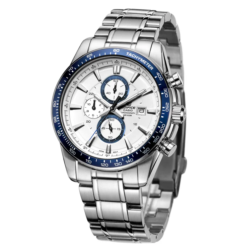 Casio men's watch three eye steel belt 50 meters waterproof men's quartz  watch EF 547D|Quartz Watches| - AliExpress