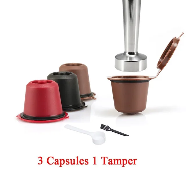 Cápsulas de café reutilizables con 3 filtros, pastilla de café rellenable  para N | eBay