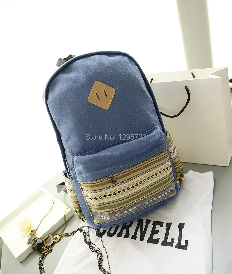 Factory direct high-grade canvas summer new fashion casual female national air bag backpack student book | Багаж и сумки
