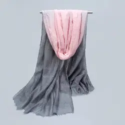 Хлопок шаль шарфы длинные универсальные Женский Летний пляж Полотенца шарф двойного назначения хиджаб шарф