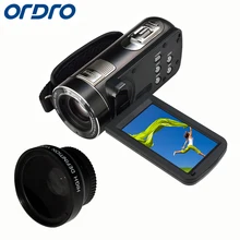 Ordro HDV-Z80 10x оптический зум HD 1080 P Цифровая видеокамера 5X цифровой зум удаленный видеорегистратор 3 ''сенсорный экран