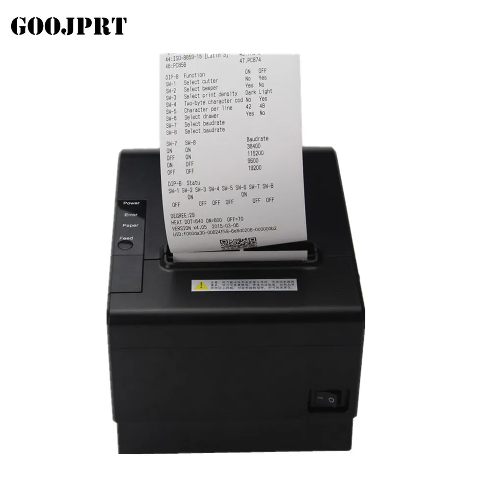 

GOOJPRT 80mm Desk USB Thermal Receipt POS Printer with Automatic Cutter Bill Thermal Ticket Printer USB POS Imprimante Printer