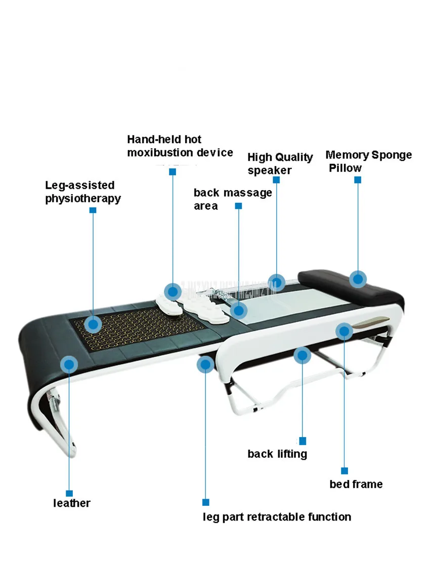 Позвоночник корректный Многофункциональный физиотерапия термотерапия кровать 13 Режим массажа 3D весь тело здоровье массажная кровать цвета нефрита
