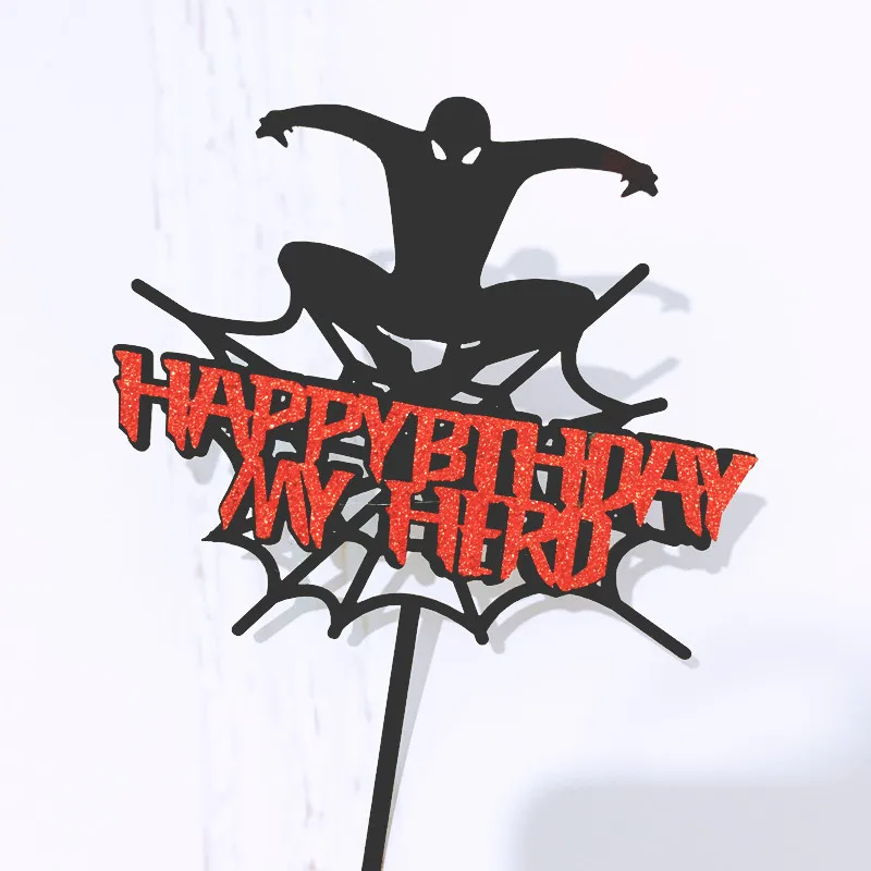С днем рождения мой герой акриловый торт Топпер милый супер герой акриловый Кекс Топпер Для детей день рождения украшения для торта для вечеринки