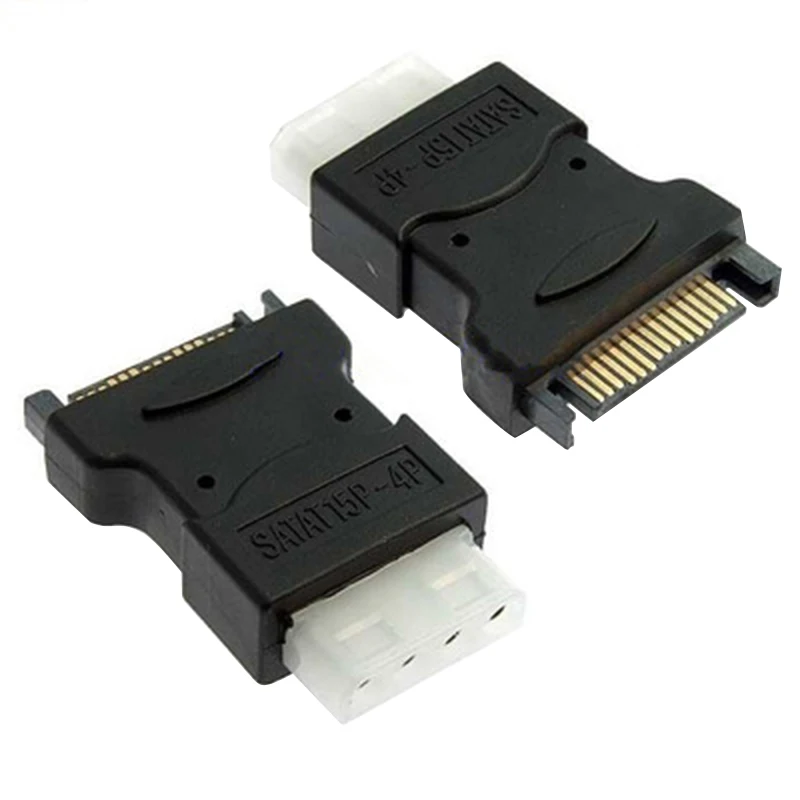 Larryjoe 2 шт 15Pin Sata Serial ATA Male to Molex IDE 4 Pin Female M F адаптер для жесткого диска силовой