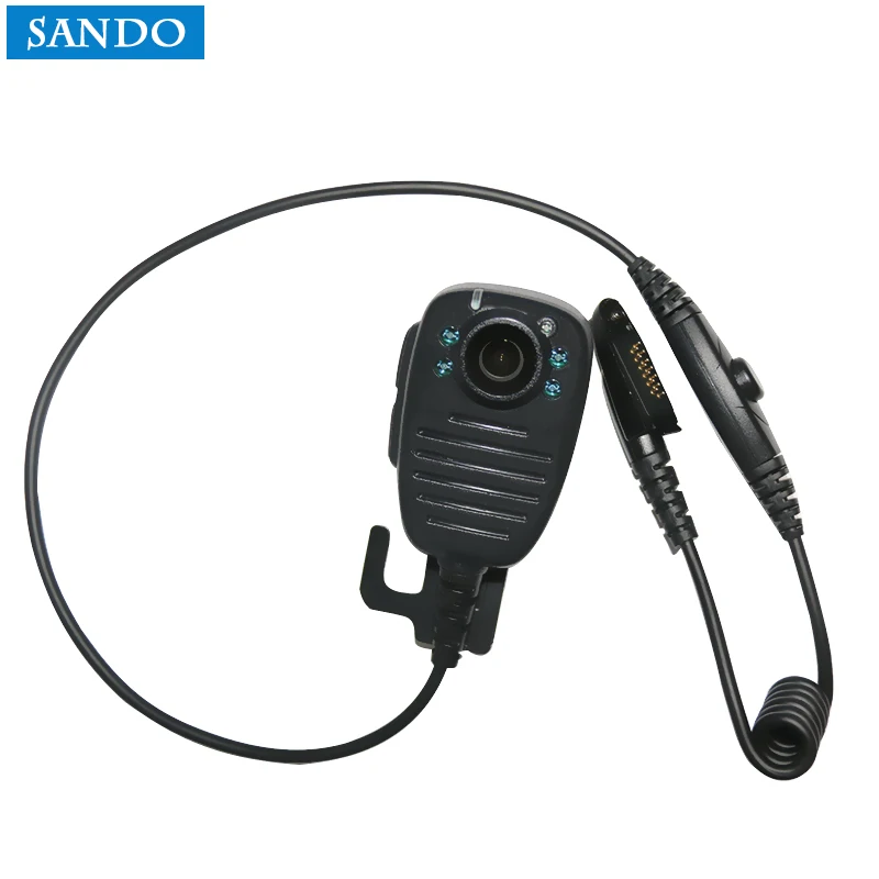 

Speaker Mic Shoulder Microphone with HD camera for Walkie Talkie PTT Two Way Radio M6 interface record video