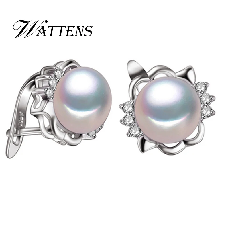 

WATTENS NEW 100% natural Pearl earring, Pearl with vintage Stud earrings, Jewelry for Women Accessories earrings