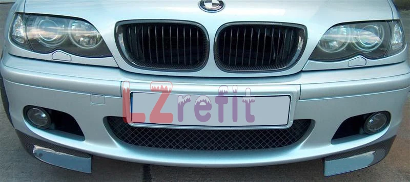 Настоящее углеродного Волокно CSL Стиль спереди Splitter 1 пара для BMW E46 2D 4D M Спорт бампер 98-06