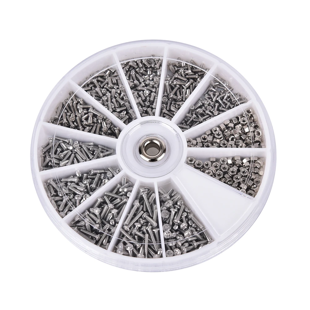 High quality 1000pcs/set Assorted Screws For Watch Clock Eye Glasses Watchmaker Repair Part Tool