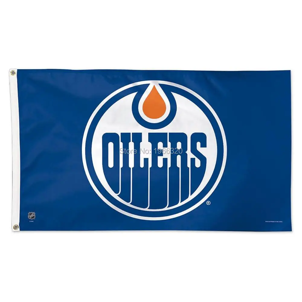 Edmonton Oilers Large Banner Flag 3' x 5'in Flags, Banners