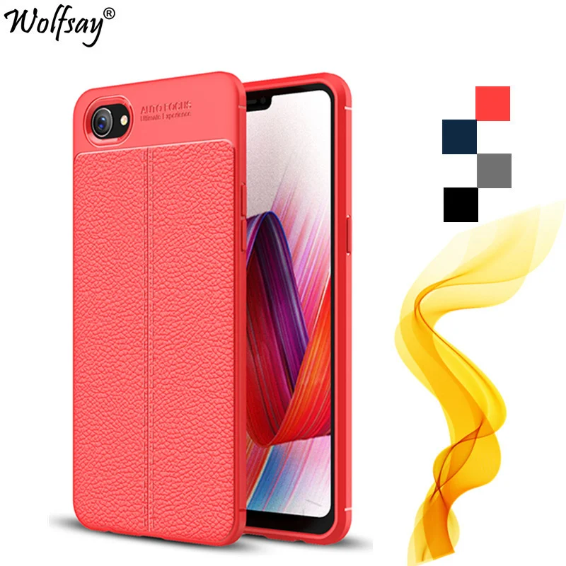 

Wolfsay Capas Oppo F7 Youth Case Litchi Silicone Leather Pattern Phone Cover For Oppo F7 Youth Phone Case Shell CPH1859 6.23"