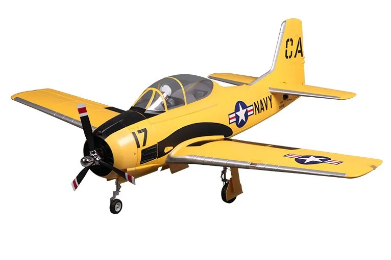 FMS 1400 мм 1,4 м T28 T-28 Троян V4 6CH с закрылками втягивается светодиодный EPO PNP RC самолет американская Warbird модель самолета Avion - Цвет: Yellow