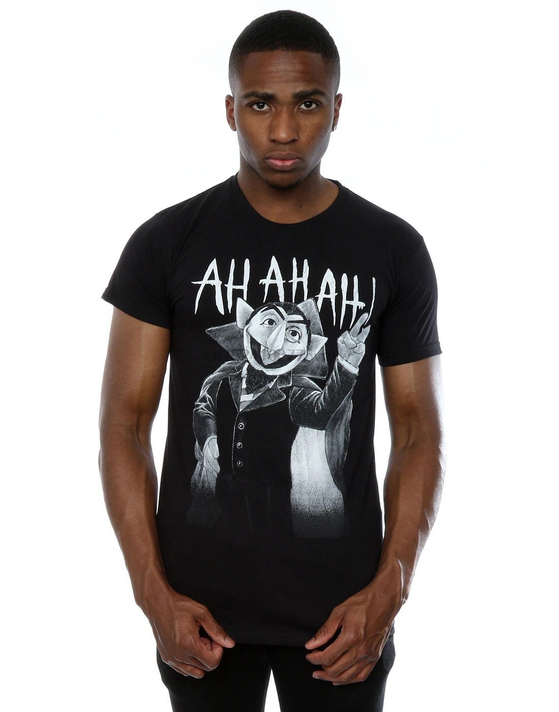 

Sesame Street Men& Count Von Count Ah Ah Ah T-Shirt men& t-shirt