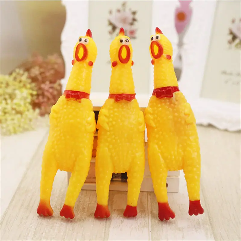 

Pet products small screaming chicken 17 cm long screaming chicken/vent chicken pet rubber toys