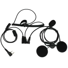 2 Pin Finger PTT Headset Walkie Talkie Motorcycle Helmet Microphone For Kenwood For Baofeng Retevis For TYT Two Way Radio C2160A