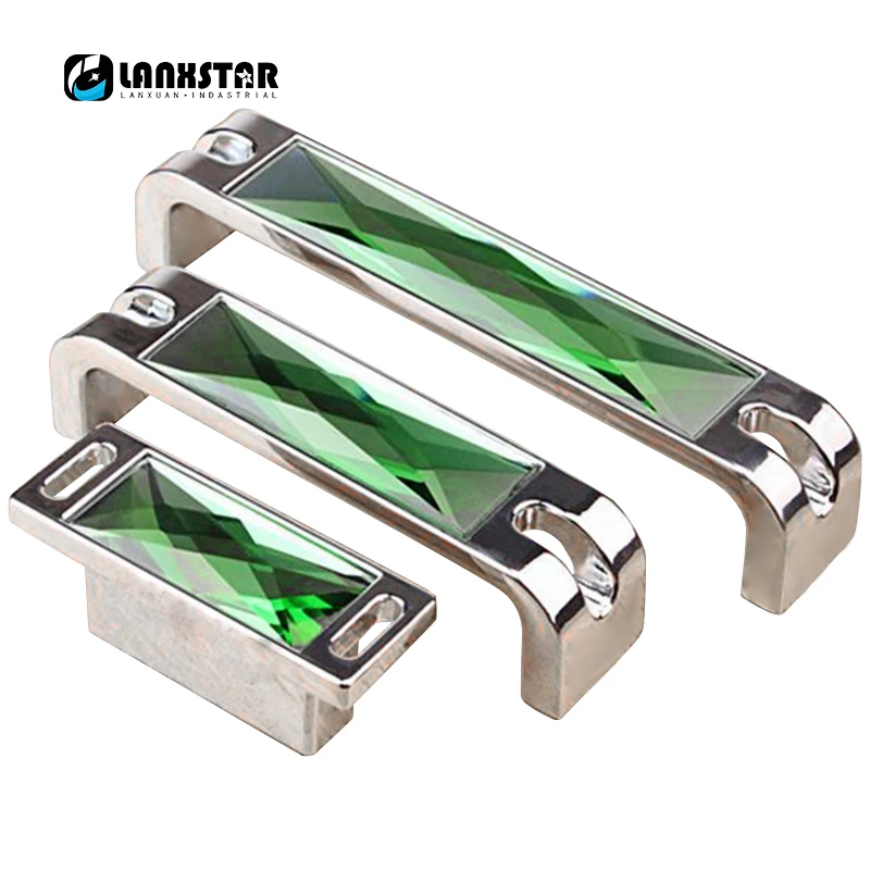 Luxury Multicolored Furniture Crystal Glass Handles Cupboard Drawer Door Wardrobe