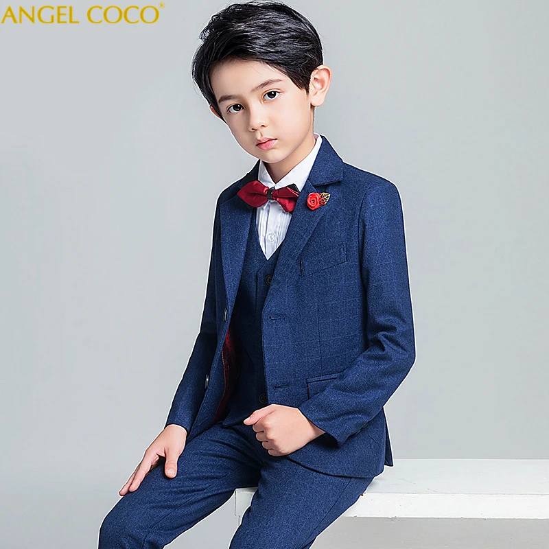 

Children's suits 2019 new Boys Suits For Weddings England winter Jogging suit Boys Clothing Blazer Costume Enfant Garcon Mariage