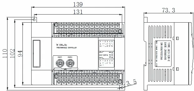 XC3-24T-C Xinje PLC контроллер, есть, быстрая