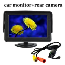 4.3 inch 480×234 2 AV input Car Rear View LCD Monitor with 170 degree rearview reverse Camera parking on-board Display