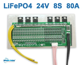 

SuPower 8S 3.2Vx 8 24V 25.6V 29.2V 80A LiFePo4 LFP LiFe Battery BMS Management System Balance PCB Chip Protection Circuit Board