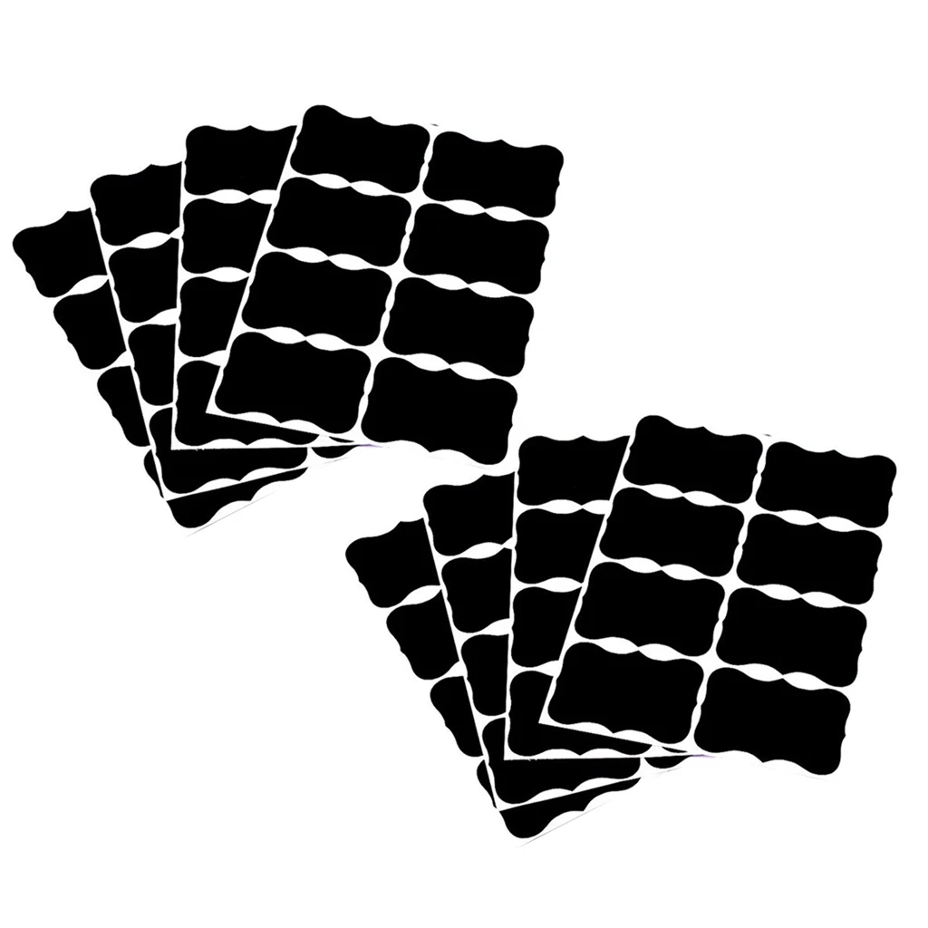 80 Pieces Reusable Chalkboard Blackboard Kitchen Label Wall Sticker Decal Jars Bottle Cup Chalkboard Stickers Home DIY Craft