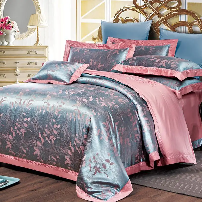 Yarn Dyed Poly cotton Jacquard sateen Bedding Setbedding set comforter