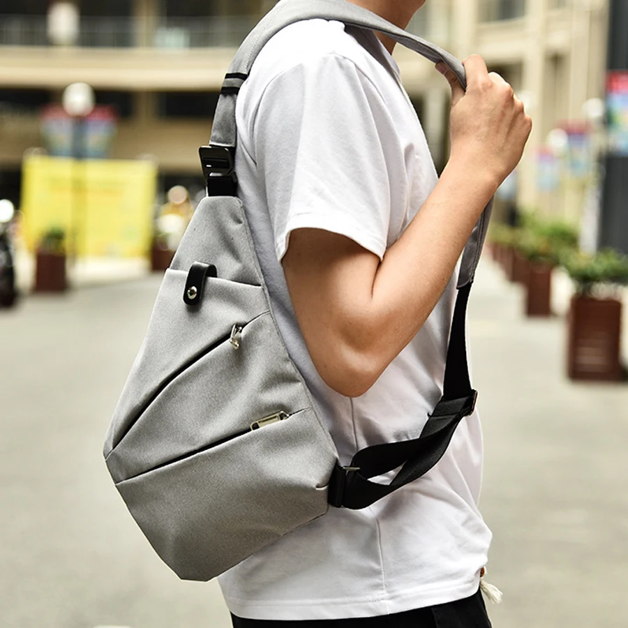 

Nylon Waterproof Men Shoulder Bags Style Men Business Chest Messenger Bag 2018 Fashion Zipper Male Crossbody Bag Man Bolsa New