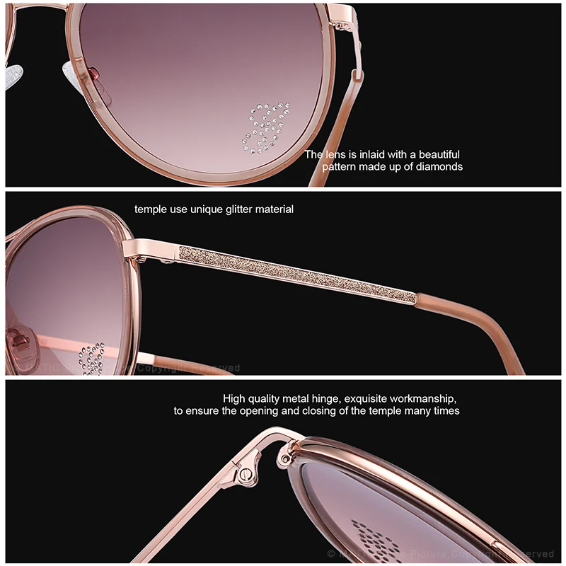 MATIC золотые металлические оправы авиационные вождения автомобиля солнцезащитные очки для девочек женские линзы со стразами Высокое качество дамы gafas de sol mujer