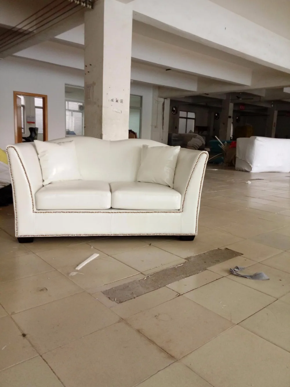 High quality cow top graded real genuine leather sofa/living room sofa furniture latest style home used three seat white couch