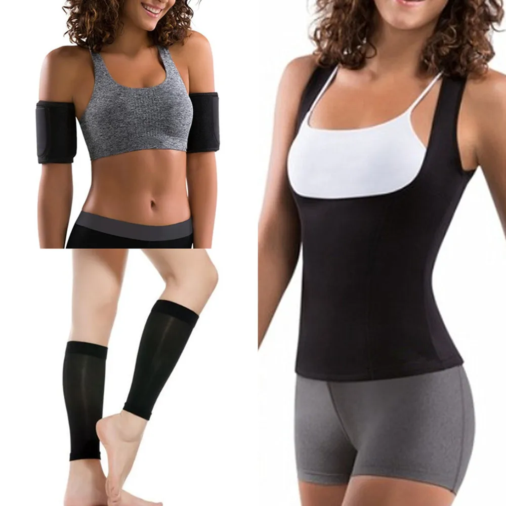 

New Women Shapers Abdominal Waist Trainer Slimming Shirt Sweat Sauna Neoprene Body Shaper Fat Burner Arm Slimming Calf Shapewear
