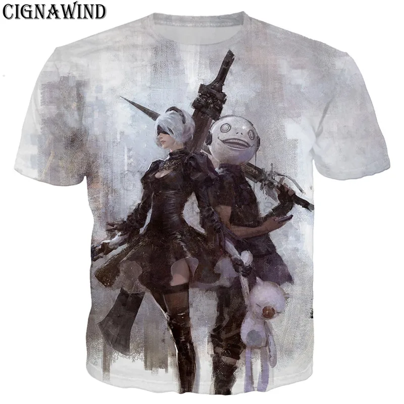 

Latest Harajuku style t shirt men/women Game NieR Automata 3D printed t-shirts Short sleeve hip hop tshirt streetwear tops
