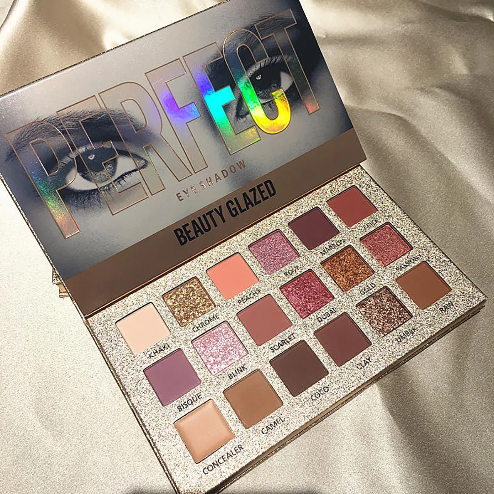 Тени для век Pallete Maquillaje 18 цветов блестящие матовые тени для век профессиональный макияж paleta sombra de olho