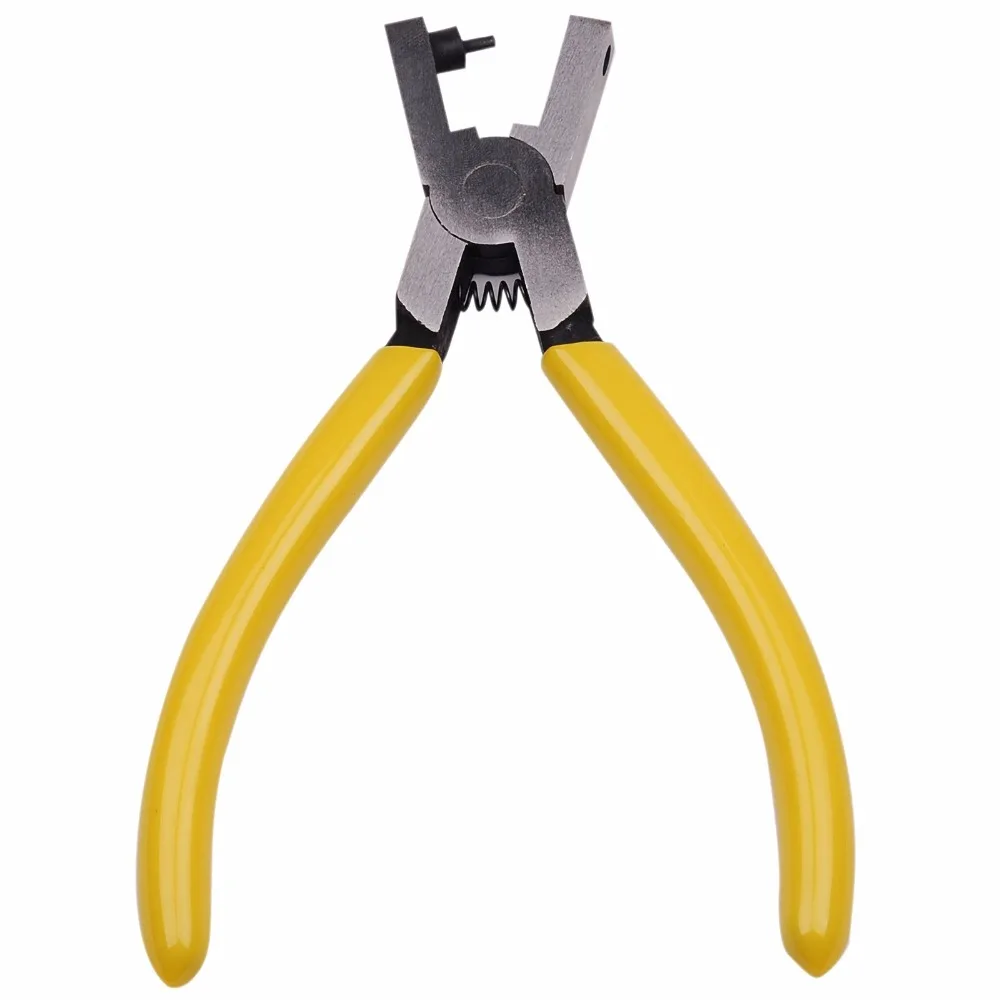 Brand Yellow Handle Wrist Watch Maker Leather Hole Band Strap Belt Punch Steel Puncher Plier Professional Repair Kit Tool/WTL009 | Наручные