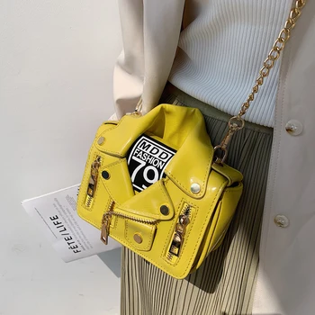 

New European Handbags Brand Designer Chain Motorcycle Bags Women Clothing ShoulderJacket Bags Personality Messenger Bag