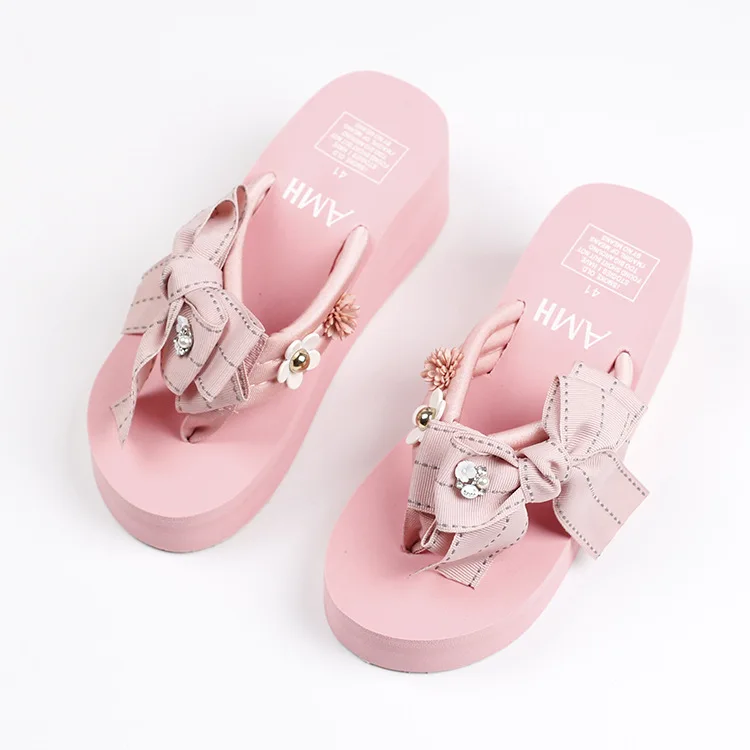 2019 Summer New Korean Womens Non-slip Wedge High Heels Flip Flops Slippers Online Ladies Fashion Platform Shoes51