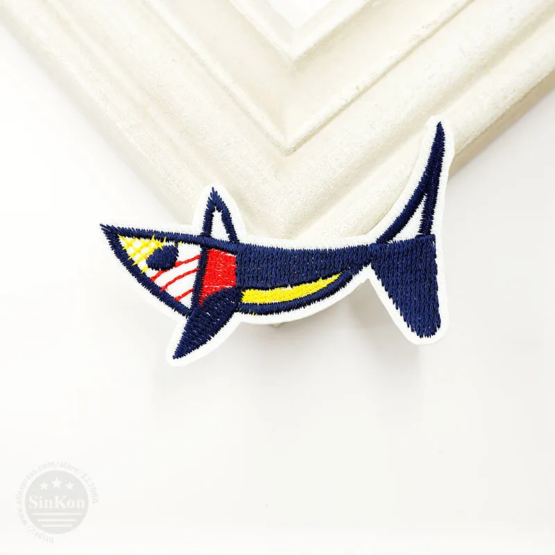 Fish 5 0x7 0 см тканевый значок для рукоделия нашивки одежды Мультяшные ткань шитья