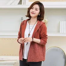 Осенние новые женские топы с длинным рукавом с капюшоном Пальто Повседневная куртка модная женская одежда свободные удобные большие размеры M-4XL