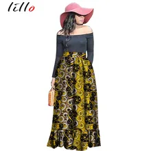 Новинка, Женская африканская юбка с принтом, хлопковая восковая набивная ткань, африканская Женская юбка, Высококачественная элегантная африканская сексуальная юбка