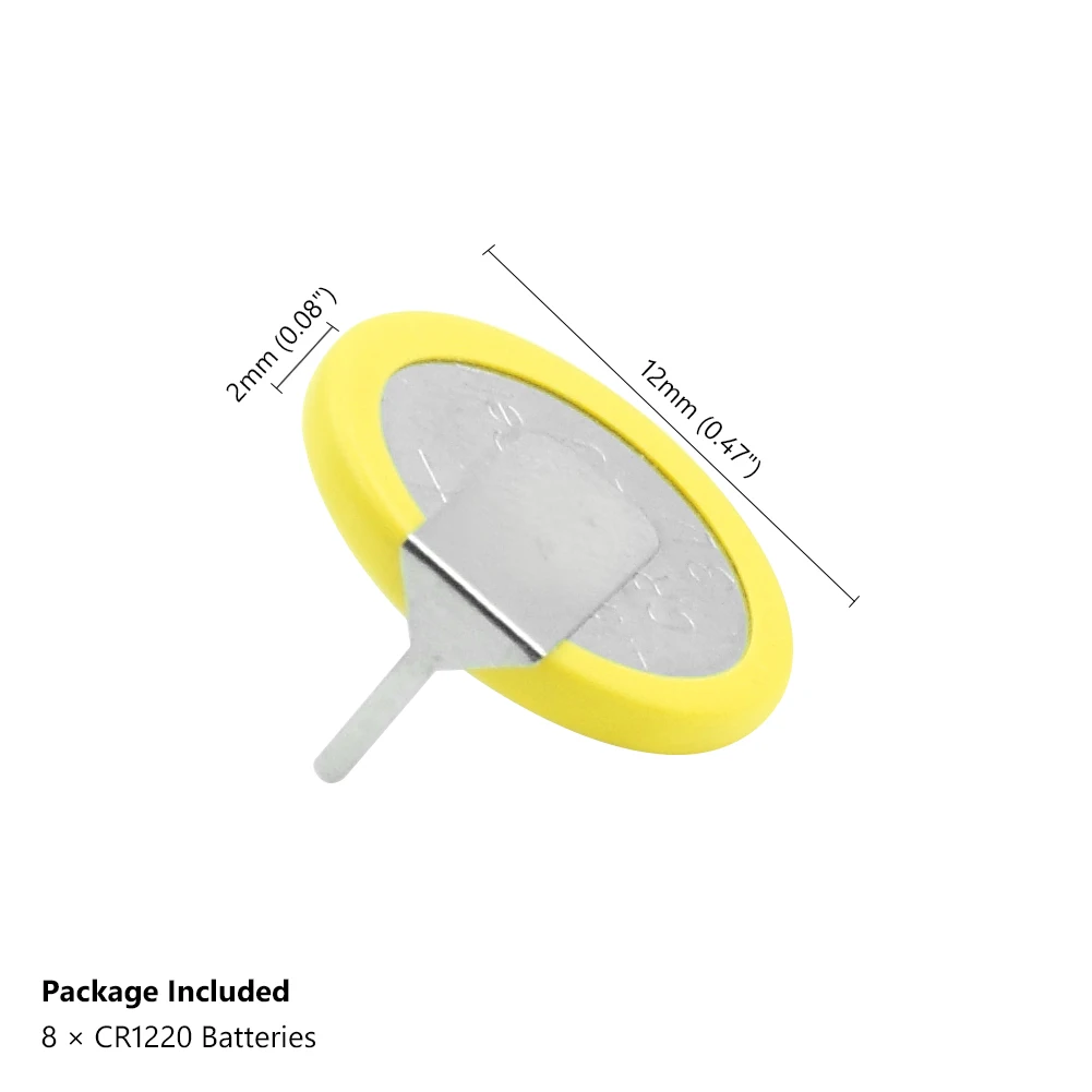 8 шт. батарея CR1220 3V 2 вкладки монета ячейка для основной платы игрушки электронные весы монтажные булавки/вкладки одного использования