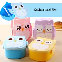 Креативная Сова для ланча бэнто коробка с подогревом контейнер для еды для детей с ложкой разделенные пищевые клетки пищевой термос кухонные обеденные инструменты